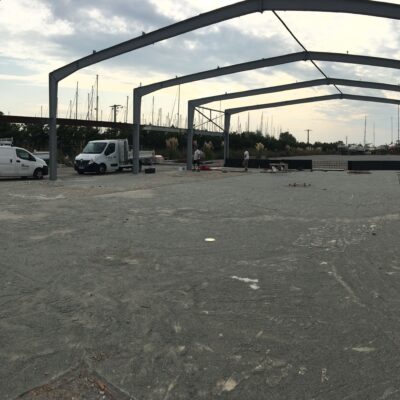 Préparation de la structure métallique et des longrines