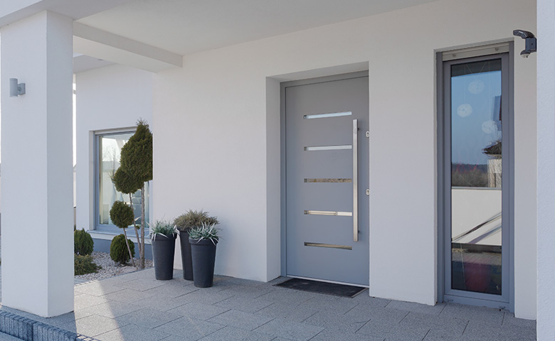 Porte d'entrée, menuiserie AA Alu